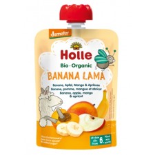 Holle Organic 6 Months Banana Apple Mango and Apricot 12 x 100g Pouch