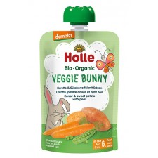 Holle Organic 6 Months Carrot Sweet Potato and Peas 12 x 100g Pouch