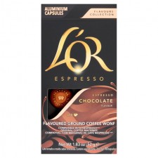 L'Or Espresso Chocolate Flavour Aluminium Coffee Pods 10 per pack