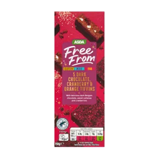 Asda Free From Free From 5 Dark Chocolate Cranberry and Orange Tiffins 150g