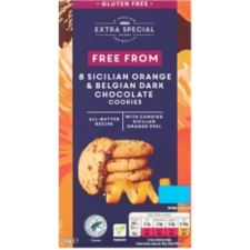 Asda Extra Special Free From 8 Sicilian Orange and Belgian Dark Chocolate Cookies 150g