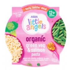 Asda Little Angels Green Vegetable and Salmon Pasta 12 Months 200g