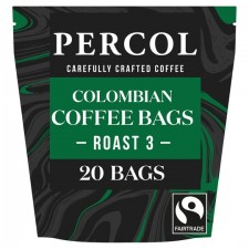 Percol Colombian Coffee Bags 20 Pack 160g