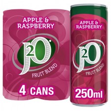 Britvic J2O Apple and Raspberry 4 x 250ml Cans