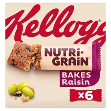 Kelloggs Nutri Grain Raisin Breakfast Bakes 6 Pack