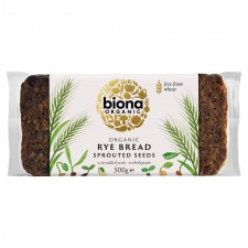 Biona Organic Yeast Free Vitality Rye Bread with Sprouted Seeds 500g