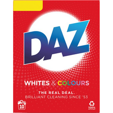Retail Pack Daz Washing Powder Whites and Colours 10 Washes x 6 Boxes