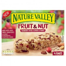 Nature Valley Fruit and Nut Cereal Bars Cranberry and Almonds 4 x 30g
