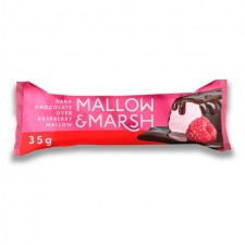 Mallow and Marsh Raspberry and 70% Dark Chocolate Marshmallow Bar 35g