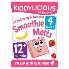 Kiddylicious Strawberry and Banana Smoothie Melts 4 x 6g 12 Months