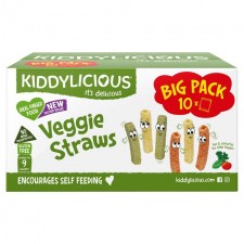 Kiddylicious Veggie Straws Big Pack 10 x 12g