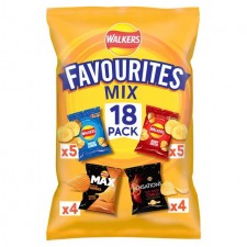 Walkers Favourites Mix Multipack Snacks Crisps 18 per pack