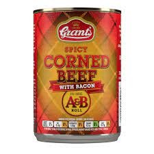 Grants Spicy Corned Beef with Bacon 6 x 392g