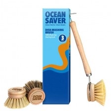 OceanSaver Wooden Dishwashing Brush and replacement heads