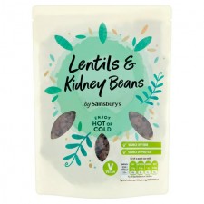 Sainsburys Green Lentils and Kidney Beans 250g