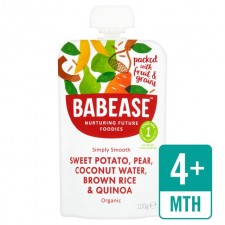 Babease Organic Sweet Potato and Pear Coconut Water Brown Rice and Quinoa 100g
