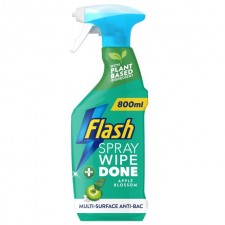 Flash Anti Bacterial Spray Wipe and Done Apple Blossom 800ml