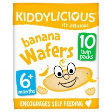 Kiddylicious Banana Wafers 10 x 4g