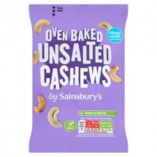 Sainsburys Jumbo Roasted Unsalted Cashews 200g