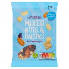 Sainsburys Unsalted Mixed Nuts and Raisins 200g