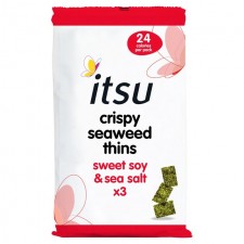 Itsu Soy and Sea Salt Seaweed Thins 5g x 4 per pack