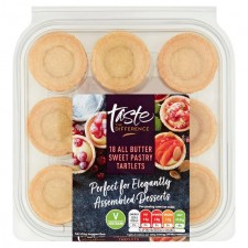 Sainsburys Taste The Difference Sweet Pastry Tartlets 18 Pack