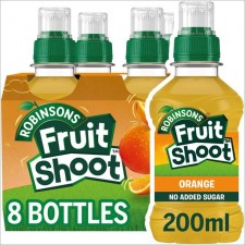 Robinsons Fruit Shoot No Added Sugar Orange 8 x 200ml