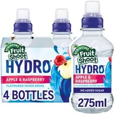 Robinsons Fruit Shoot Hydro No Added Sugar Apple And Raspberry 4 x 275ml