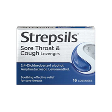 Strepsils Sore Throat and Cough Lozenges 16 per pack