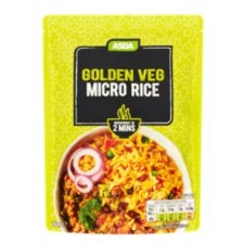 Asda Golden Veg Micro Rice 250g