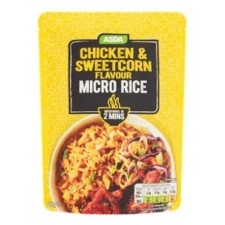 Asda Chicken and Sweetcorn Flavour Micro Rice 250g