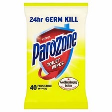 Parozone Flushable Toilet Wipes Citrus 40 Pack