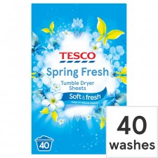 Tesco Tumble Dryer Sheets Spring Fresh 40