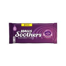 Halls Soothers Blackcurrant Triple Pack 3 X 45G