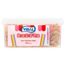 Vidal 300 Sweets R Fun Sour Rainbow Belts 1.3kg