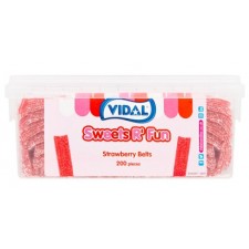 Vidal 300 Sweets R Fun Strawberry Belts 1.3kg