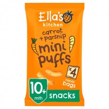 Ellas Kitchen Organic Carrot and Parsnip Mini Puffs 4 X 8G