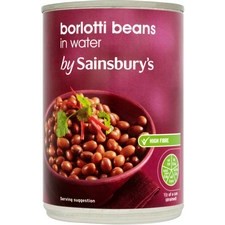 Sainsburys Borlotti Beans In Water 400g