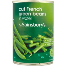 Sainsburys Cut French Green Beans in Water 400g