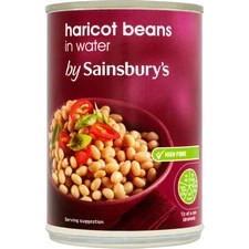 Sainsburys Haricot Beans In Water 410g