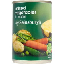 Sainsburys Mixed Vegetables in Salted Water 300g