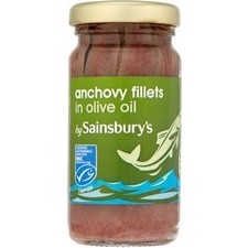 Sainsburys Anchovy Fillets in Olive Oil 100g