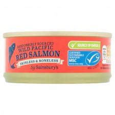 Sainsburys Wild Pacific Red Salmon 105g