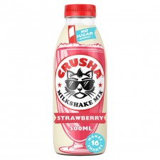 Crusha Milk Shake Mix Strawberry No Added Sugar 500ml
