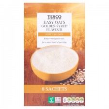 Tesco Easy Oats Golden Syrup 8 x 36g