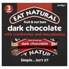 Eat Natural Cranberry Macadamia and Dark Chocolate Bars 3 Pack
