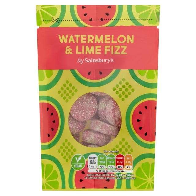Sainsburys Watermelon and Lime Fizz Sweets 120g