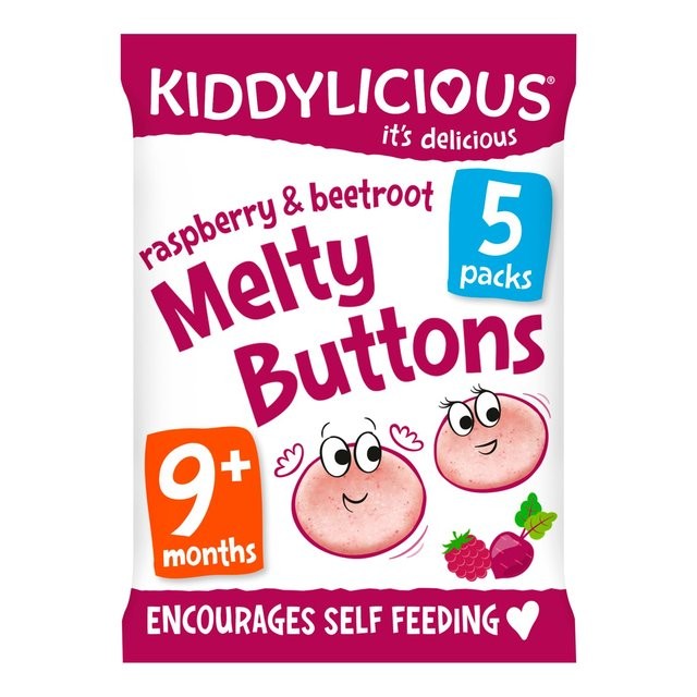 Kiddylicious Melty Buttons Raspberry and Beetroot 5 x 6g