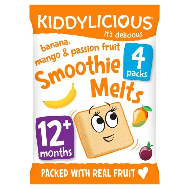 Kiddylicious Banana Mango and Passionfruit Smoothie Melts 4 x 6g 12 Months